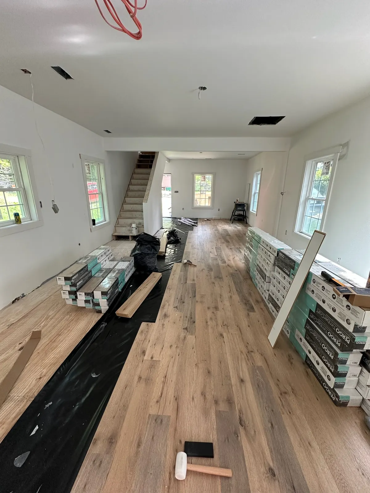 Bransford Street kitchen during construction and finish installation