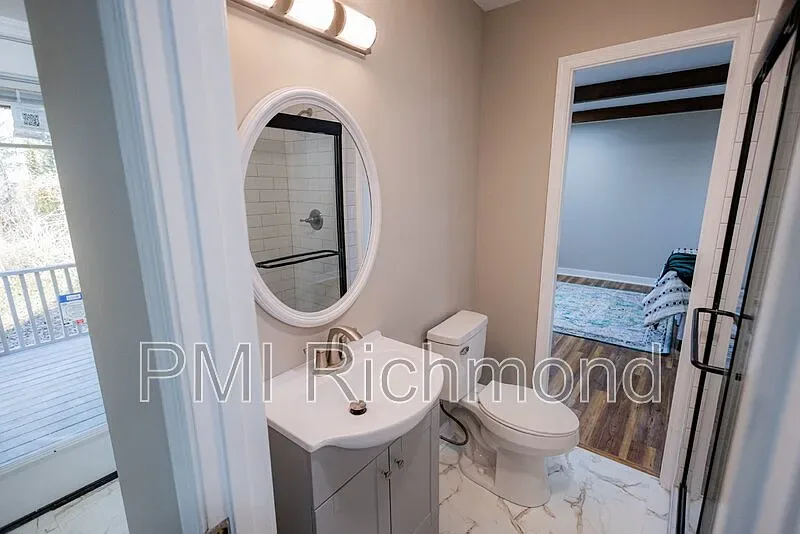 Completed Kingsland Rd bathroom with new tub, tile and fixtures